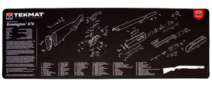 TekMat TEKR44REM870 Remington 870 Ultra Cleaning Mat Black/White Rubber 44" Long Remington 870 Parts Diagram TekMat TEKR44REM870 Remington 870 Ultra Cleaning Mat Black/White Rubber 44" Long Remington 870 Parts Diagram