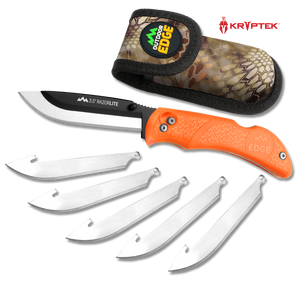 Outdoor Edge RB20C RazorLite3.50" Folding Plain Black Oxide 420J2 SS Blade TPR Blaze Orange Handle Outdoor Edge RB20C RazorLite3.50" Folding Plain Black Oxide 420J2 SS Blade TPR Blaze Orange Handle