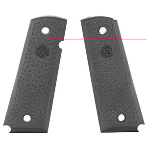 Hogue Rubber Grip Panels with Palm Swell 1911 Government, Commander Black Hogue Rubber Grip Panels with Palm Swell 1911 Government, Commander Black