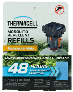 Thermacell M48 Backpacker Repellent Refills Effective 15 ft Odorless Scent Repels Mosquito Effective Up to 48 hrs 12 Mats Thermacell M48 Backpacker Repellent Refills Effective 15 ft Odorless Scent Repels Mosquito Effective Up to 48 hrs 12 Mats