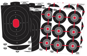 Birchwood Casey 35725 Dirty Bird Combo Pack Silhouette/Bullseye Paper Target 12" x 18" 8 Per Pkg Birchwood Casey 35725 Dirty Bird Combo Pack Silhouette/Bullseye Paper Target 12" x 18" 8 Per Pkg