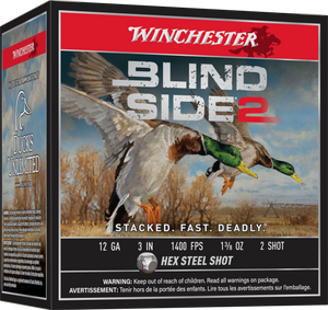 Winchester Ammo XBS1232 Blind Side 212 Gauge 3" 1 3/8 oz 1400 fps 2 Shot 25ea Winchester Ammo XBS1232 Blind Side 212 Gauge 3" 1 3/8 oz 1400 fps 2 Shot 25ea