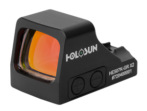 Holosun HE507KGRX2 HE507K-GR X2 Black Anodized 0.58 x 0.77 2 MOA Green Dot/32 MOA Circle Multi Reticle