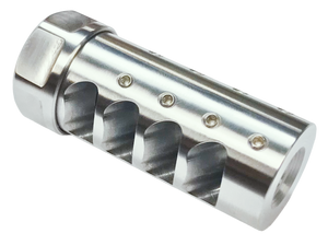 American Precision Arms G3L5830S Gen 3 Little Bastard Self Timing Brake Stainless Steel with 5/8"-24 tpi Threads, 2.55" OAL & 1" Diameter for 30 Cal Rifle American Precision Arms G3L5830S Gen 3 Little Bastard Self Timing Brake Stainless Steel with 5/8"-24 tpi Threads, 2.55" OAL & 1" Diameter for 30 Cal Rifle