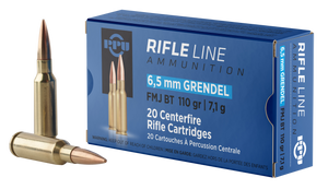 PPU PP6GF Standard Rifle Rifle 6.5 Grendel 110 gr Full Metal Jacket Boat-Tail (FMJBT) 20rd Bx PPU PP6GF Standard Rifle Rifle 6.5 Grendel 110 gr Full Metal Jacket Boat-Tail (FMJBT) 20rd Bx