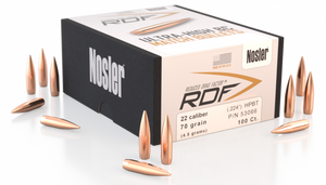 Nosler 53066 RDF Competition 22 Cal .224 70 gr Hollow Point Boat-Tail (HPBT) 100 Per Box Nosler 53066 RDF Competition 22 Cal .224 70 gr Hollow Point Boat-Tail (HPBT) 100 Per Box
