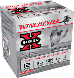 Winchester Xpert High Velocity Ammunition 12 Gauge 3-1/2" 1-1/4oz #2 Non-Toxic Plated Steel Shot Winchester Xpert High Velocity Ammunition 12 Gauge 3-1/2" 1-1/4oz #2 Non-Toxic Plated Steel Shot