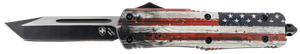 Templar Knife LWUS231 Wood US Flag Gen II Large 3.50" OTF Tanto Plain Black Oxide Stonewashed 440C SS Blade/5.25" Painted Wood Grain US Flag Aluminum Handle Features Glass Breaker Includes Pocket Clip/Sheath Templar Knife LWUS231 Wood US Flag Gen II Large 3.50" OTF Tanto Plain Black Oxide Stonewashed 440C SS Blade/5.25" Painted Wood Grain US Flag Aluminum Handle Features Glass Breaker Includes Pocket Clip/Sheath