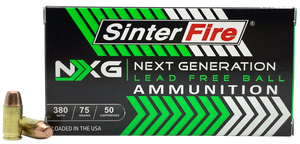 SinterFire Inc SF38075NXG Next Generation (NXG)380 ACP 75 gr Lead Free Ball 50 Bx/20 Cs SinterFire Inc SF38075NXG Next Generation (NXG)380 ACP 75 gr Lead Free Ball 50 Bx/20 Cs