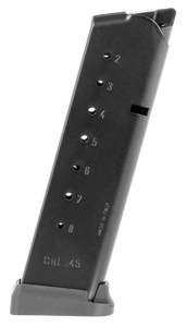 Mec-Gar Match Grade Magazine 1911 Government, Commander 45 ACP 8-Round Anti-Friction Black Mec-Gar Match Grade Magazine 1911 Government, Commander 45 ACP 8-Round Anti-Friction Black