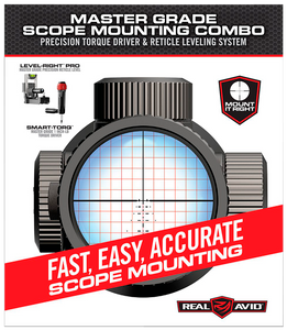 Real Avid AVMSMK Master Grade Scope Mounting Combo Includes Torque Driver and Reticle Leveling System Real Avid AVMSMK Master Grade Scope Mounting Combo Includes Torque Driver and Reticle Leveling System