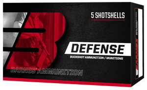 Barnes Bullets 32012 Defense Self Defense 12 ga 2.75" 21 Pellets 4 Buck Shot 5 Per Box/ 20 Cs