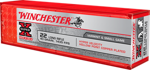 Winchester Hyper Speed Rimfire Ammunition 22 Long Rifle 40 Grain Plated Lead Hollow Point