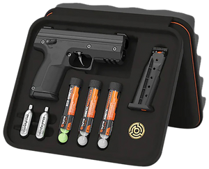 Byrna Technologies SK68300BLKKINETIC SD Kinetic Kit CO2 .68 Cal 5rd, Black Polymer, Rubber Honeycomb Grip, C02 & 15 Projectiles Included Byrna Technologies SK68300BLKKINETIC SD Kinetic Kit CO2 .68 Cal 5rd, Black Polymer, Rubber Honeycomb Grip, C02 & 15 Projectiles Included