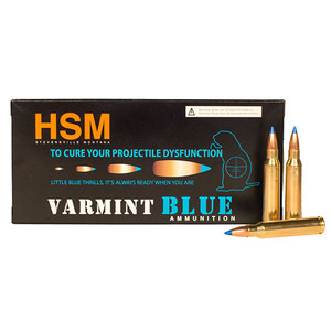 HSM VARMINT BLUE 223REM 55GR BLITZ KING 20/25 HSM VARMINT BLUE 223REM 55GR BLITZ KING 20/25