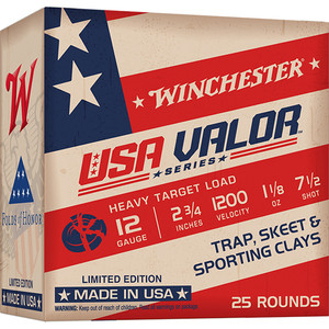 Win Usa Valor 12ga 2.75" #7.5 25/250