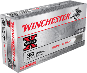 Winchester Ammo X38SMRP Super X Defense 38 Special 148 gr Super Match Lead Semi-Wadcutter 50rd Bx Winchester Ammo X38SMRP Super X Defense 38 Special 148 gr Super Match Lead Semi-Wadcutter 50rd Bx