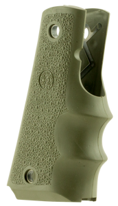Hogue 45001 OverMolded Grip Cobblestone OD Green Rubber with Finger Grooves for 1911 Government Hogue 45001 OverMolded Grip Cobblestone OD Green Rubber with Finger Grooves for 1911 Government