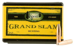Speer Grand Slam Bullets 284 Caliber, 7mm (284 Diameter) 175 Grain Jacketed Soft Point Box of 50 Speer Grand Slam Bullets 284 Caliber, 7mm (284 Diameter) 175 Grain Jacketed Soft Point Box of 50