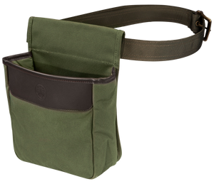 Beretta USA BS961020610076 Waxwear Shell Pouch Green Cotton/Leather Capacity 50rd