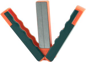 AccuSharp 077C Paddle Sharpener Folding Fine, Coarse Diamond Sharpener Gray/Orange Overmolded Rubber Handle AccuSharp 077C Paddle Sharpener Folding Fine, Coarse Diamond Sharpener Gray/Orange Overmolded Rubber Handle