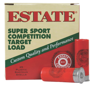 Estate Cartridge SS12H8 Super Sport Target 12 Gauge 2.75" 1 1/8 oz 8 Shot 25 Per Box/ 10 Cs Estate Cartridge SS12H8 Super Sport Target 12 Gauge 2.75" 1 1/8 oz 8 Shot 25 Per Box/ 10 Cs