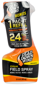 Dead Down Wind 1312418 Evolve Field Spray Pac-It Combo Odor Eliminator Unscented Scent 24 oz Trigger Spray Dead Down Wind 1312418 Evolve Field Spray Pac-It Combo Odor Eliminator Unscented Scent 24 oz Trigger Spray