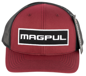 Magpul MAG1104-604 Wordmark Patch Trucker Hat Black/Red Adjustable Snapback OSFA Structured Magpul MAG1104-604 Wordmark Patch Trucker Hat Black/Red Adjustable Snapback OSFA Structured