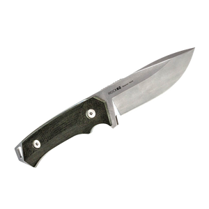 Woox BUKNF00108 Rock 624.25" Fixed Plain Black Mil-Spec Sleipner Steel Blade 4.75" Black Checkered Micarta Handle Woox BUKNF00108 Rock 624.25" Fixed Plain Black Mil-Spec Sleipner Steel Blade 4.75" Black Checkered Micarta Handle