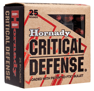 Hornady Critical Defense Ammunition 25 ACP 35 Grain FTX Box of 25 Hornady Critical Defense Ammunition 25 ACP 35 Grain FTX Box of 25