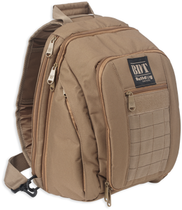 Bulldog BDT408T BDT Tactical Sling Pack Small Style made of Nylon with Tan Finish, Padded Compartments, Conceal Carry Pockets & Includes Universal Holster 14" H x 10" W x 7" D Bulldog BDT408T BDT Tactical Sling Pack Small Style made of Nylon with Tan Finish, Padded Compartments, Conceal Carry Pockets & Includes Universal Holster 14" H x 10" W x 7" D