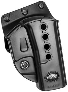 Fobus GL2E2BH Passive Retention Evolution OWB Black Polymer Paddle Compatible w/Glock 17/19/26/33/34 Includes Belt Loops Right Hand Fobus GL2E2BH Passive Retention Evolution OWB Black Polymer Paddle Compatible w/Glock 17/19/26/33/34 Includes Belt Loops Right Hand