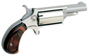 North American Arms 22MCB CompanionSAO 22 Cal #11 Percussion 1.63" 5rd Stainless Steel Rosewood Birdshead Grip