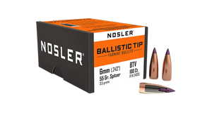 Nosler 24055 Ballistic Tip Varmint 6mm .243 55 gr Spitzer 100 Per Box Nosler 24055 Ballistic Tip Varmint 6mm .243 55 gr Spitzer 100 Per Box