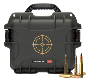 Nanuk 908AMMO6 908 Ammo Case Waterproof Olive with White Target Logo Resin & Metal Eyelets Holds 600rds of 223 Rem Nanuk 908AMMO6 908 Ammo Case Waterproof Olive with White Target Logo Resin & Metal Eyelets Holds 600rds of 223 Rem