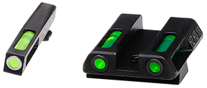 HIVIZ LiteWave H3 Night Sight Set Glock 42, 43 3-Dot Tritium Green Litepipe with White Front Ring HIVIZ LiteWave H3 Night Sight Set Glock 42, 43 3-Dot Tritium Green Litepipe with White Front Ring
