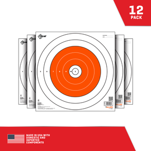 EZ-Aim 15496 Paper TargetsBullseye Paper Hanging 12" x 12" White/Orange 12 PK EZ-Aim 15496 Paper TargetsBullseye Paper Hanging 12" x 12" White/Orange 12 PK
