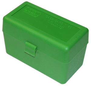 MTM Case-Gard RL5010 Ammo Box R-50 30-06 Springfield 270 Cal Rifle Green Polypropylene 50rd
