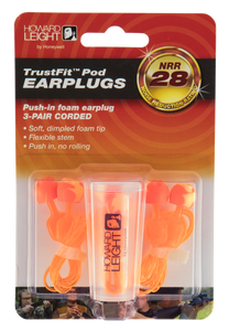 Howard Leight R02237 TrustFit Pod Earplugs Foam 28 dB Behind The Neck Orange Adult 3 Pair Howard Leight R02237 TrustFit Pod Earplugs Foam 28 dB Behind The Neck Orange Adult 3 Pair