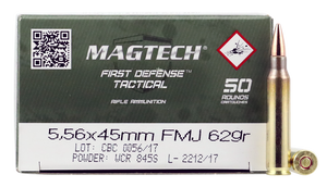 Magtech 556B Tactical/Training Target 5.56x45mm NATO 62 gr FMJ50rd Bx Magtech 556B Tactical/Training Target 5.56x45mm NATO 62 gr FMJ50rd Bx