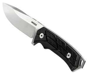 Woox BUKNF00114 Rock 62 X-Grip 4.25" Fixed Plain Stonewashed Sleipner Steel Blade 4.75" Black X-Grip Micarta Handle Woox BUKNF00114 Rock 62 X-Grip 4.25" Fixed Plain Stonewashed Sleipner Steel Blade 4.75" Black X-Grip Micarta Handle
