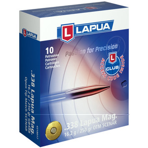 Lapua Scenar Ammunition 338 Lapua Magnum 250 Grain Hollow Point Boat Tail Box of 10 Lapua Scenar Ammunition 338 Lapua Magnum 250 Grain Hollow Point Boat Tail Box of 10