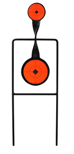 Birchwood Casey 46221 World of Targets Sharpshooter Spinner Rimfire Pistol/Rifle AR500 Steel Black/Orange Bullseye Illustration Impact Enhancement Motion Birchwood Casey 46221 World of Targets Sharpshooter Spinner Rimfire Pistol/Rifle AR500 Steel Black/Orange Bullseye Illustration Impact Enhancement Motion