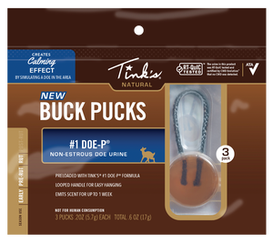Tinks W6341 #1 Doe-P Buck Pucks Deer Attractant Doe Urine Scent Hang 3 Pack Tinks W6341 #1 Doe-P Buck Pucks Deer Attractant Doe Urine Scent Hang 3 Pack