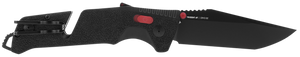 S.O.G SOG11120441 Trident AT 3.70" Folding Tanto Plain Black TiNi Cryo D2 Steel Blade/Black w/Red Accents GRN Handle Features Line Cutter/Glass Breaker S.O.G SOG11120441 Trident AT 3.70" Folding Tanto Plain Black TiNi Cryo D2 Steel Blade/Black w/Red Accents GRN Handle Features Line Cutter/Glass Breaker