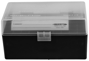 Berrys 79314 409 Ammo Box 308 Win,243 Win 50rd Clear Lid w/Black Bottom Berrys 79314 409 Ammo Box 308 Win,243 Win 50rd Clear Lid w/Black Bottom