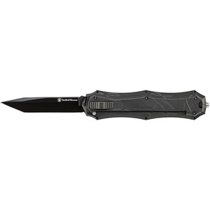 Smith & Wesson Finger Actuator 3.6" Black Tanto Blade, Black Aluminum Handle Smith & Wesson Finger Actuator 3.6" Black Tanto Blade, Black Aluminum Handle