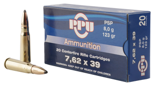 Prvi Partizan Ammunition 7.62x39mm 123 Grain Pointed Soft Point Boat Tail 20RD Prvi Partizan Ammunition 7.62x39mm 123 Grain Pointed Soft Point Boat Tail 20RD