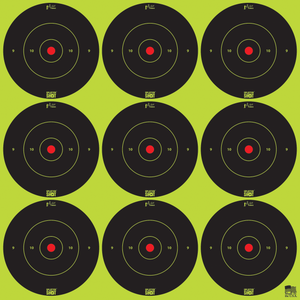 Pro-Shot 2BGREEN108 SplatterShotBlack/Green Self-Adhesive Paper Impact Enhancement 2" Bullseye 108 Targets/12 Sheets Pro-Shot 2BGREEN108 SplatterShotBlack/Green Self-Adhesive Paper Impact Enhancement 2" Bullseye 108 Targets/12 Sheets