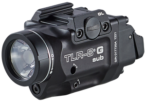 Streamlight 69431 TLR-8 Sub w/Laser Green Laser 500 Lumens 640-660nM Wavelength, Black 141 Meters Beam Distance, Fits Glock 43x/43x w/Rail/48/48x w/Rail Handgun Rail Clamp Mount Streamlight 69431 TLR-8 Sub w/Laser Green Laser 500 Lumens 640-660nM Wavelength, Black 141 Meters Beam Distance, Fits Glock 43x/43x w/Rail/48/48x w/Rail Handgun Rail Clamp Mount